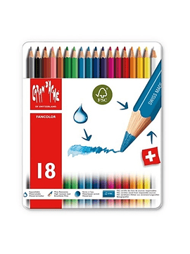 Box of 18 Long&#x2F;Thin Colouring Pencils CARAND&#x27;ACHE