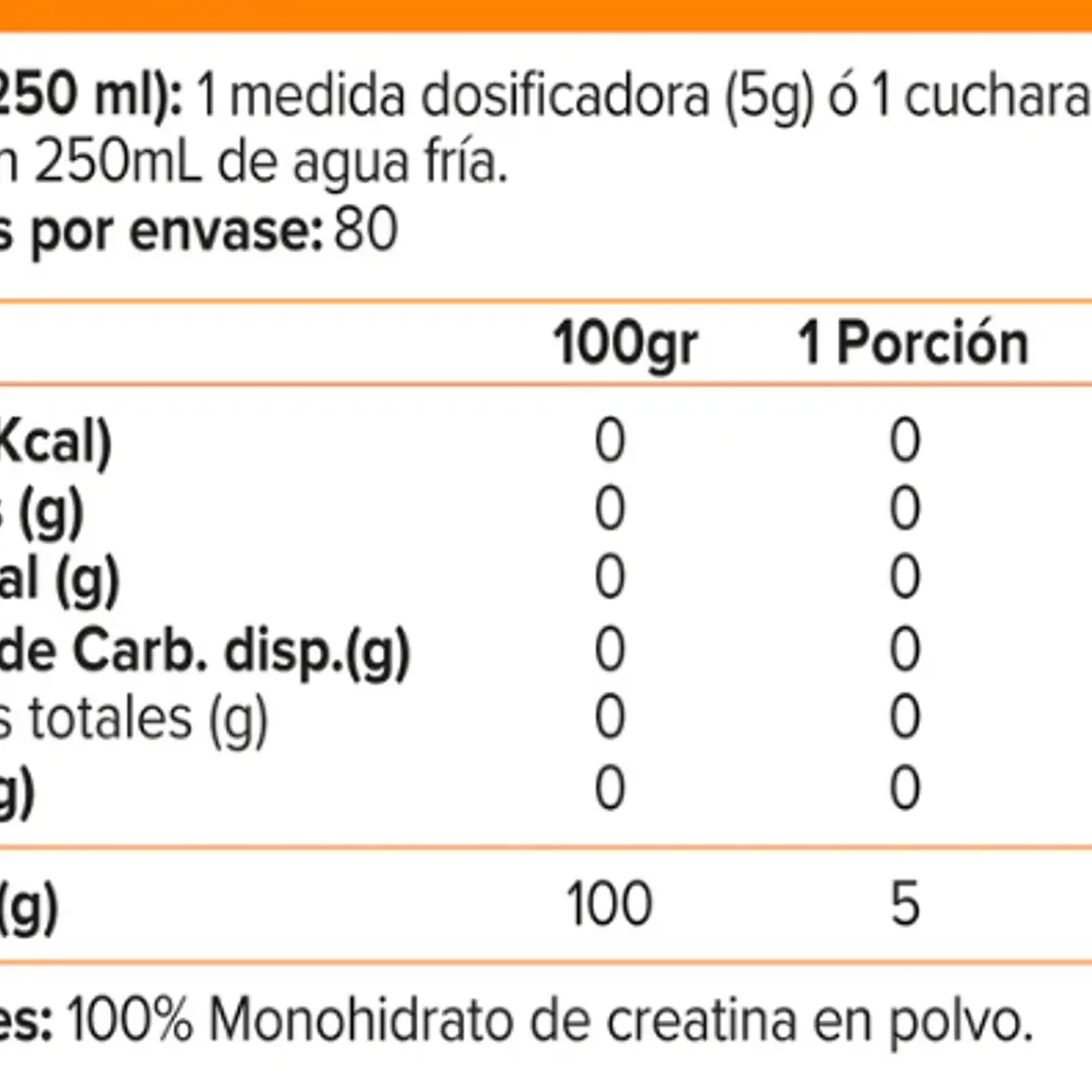 Nutrex creatina monohidratada 400gr 2