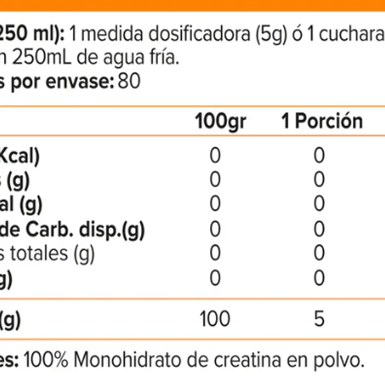 Nutrex creatina monohidratada 400gr 2