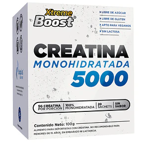 CREATINA MONOHIDRATADA XTREME BOOST 20 SACHETS SIN SABOR