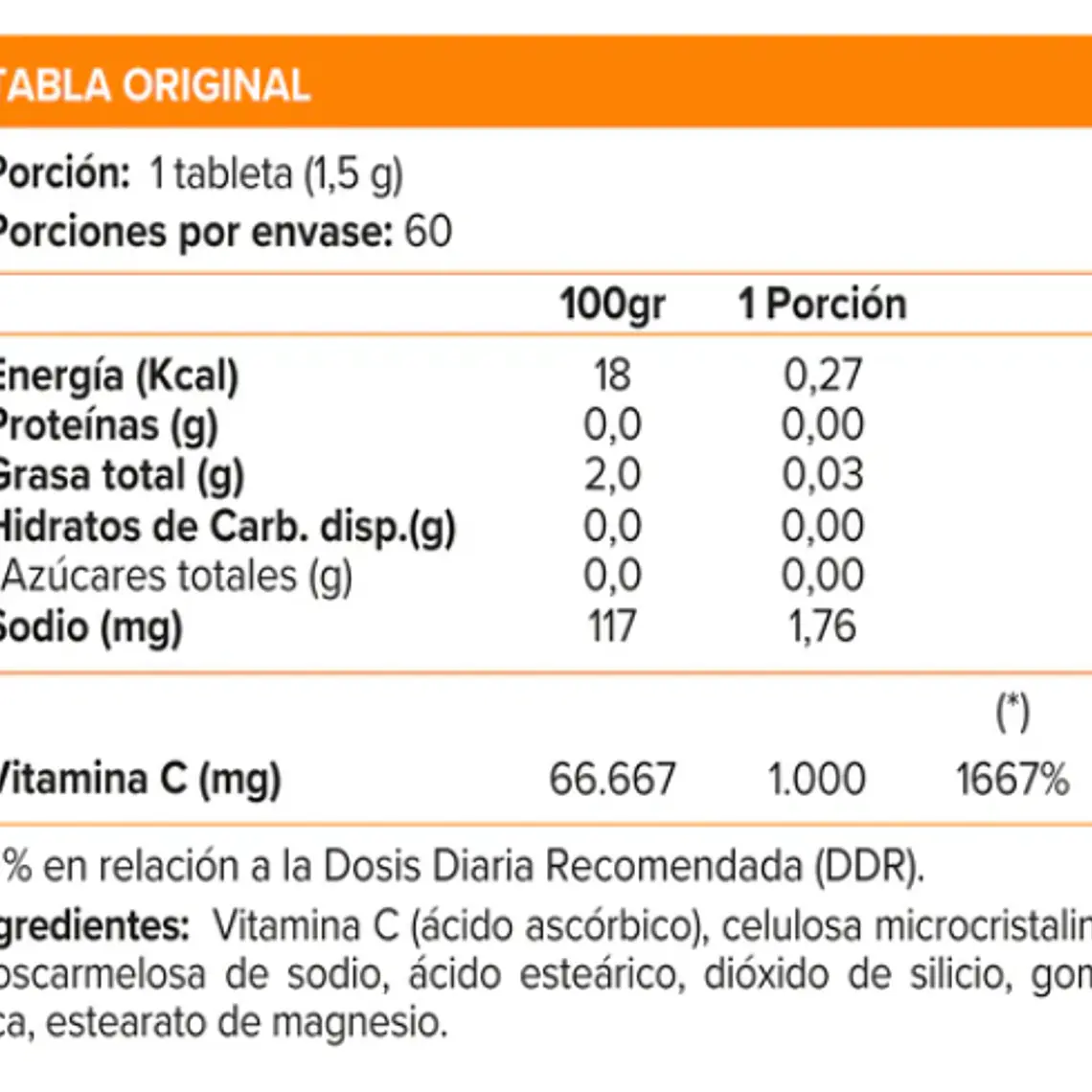 Vitamina C 1000 mg (60 tabs) 2