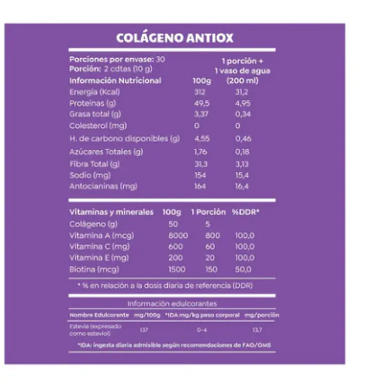 Colágeno Antiox, 300gr 2