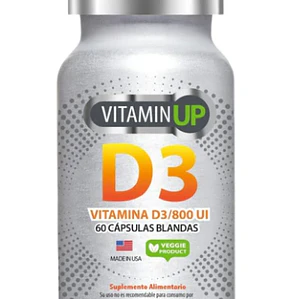 Vitamin UP Vitamina D3 20 mcg 800 UI, 60 cap