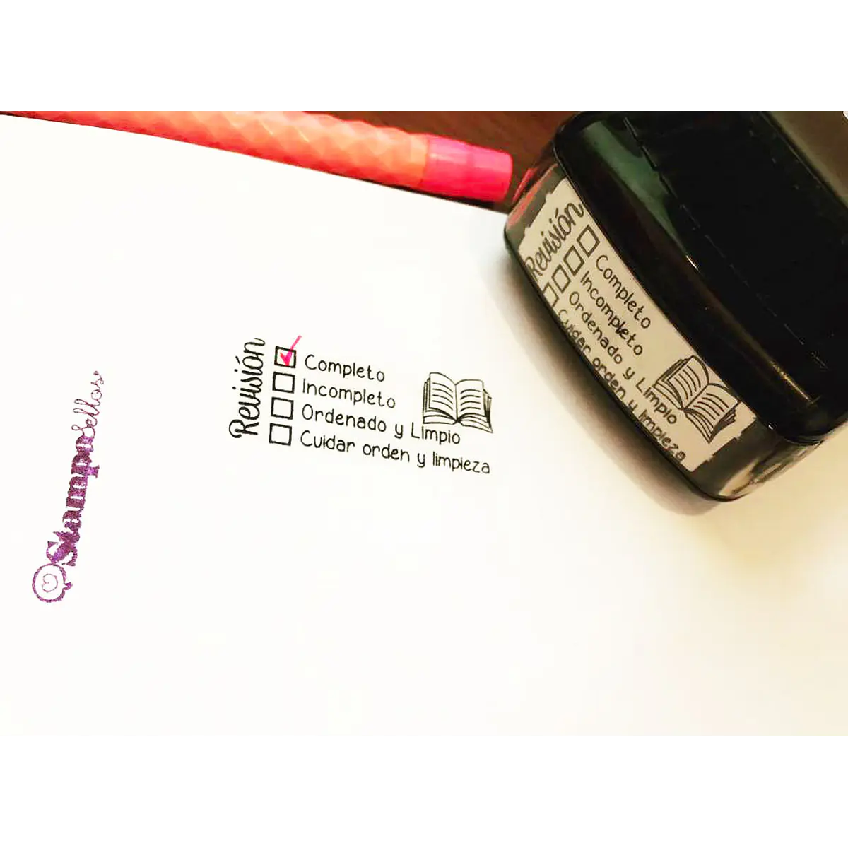 Timbre Automatico de escritorio 4,6x1,4 cm