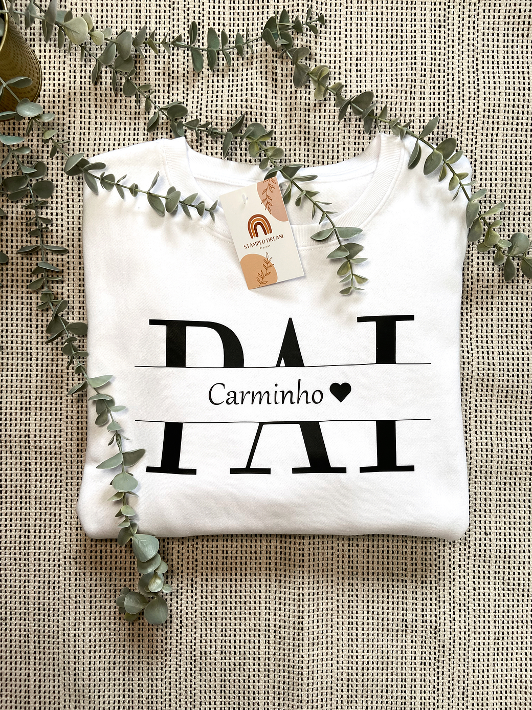 Sweat sem capuz Pai com nomes 3