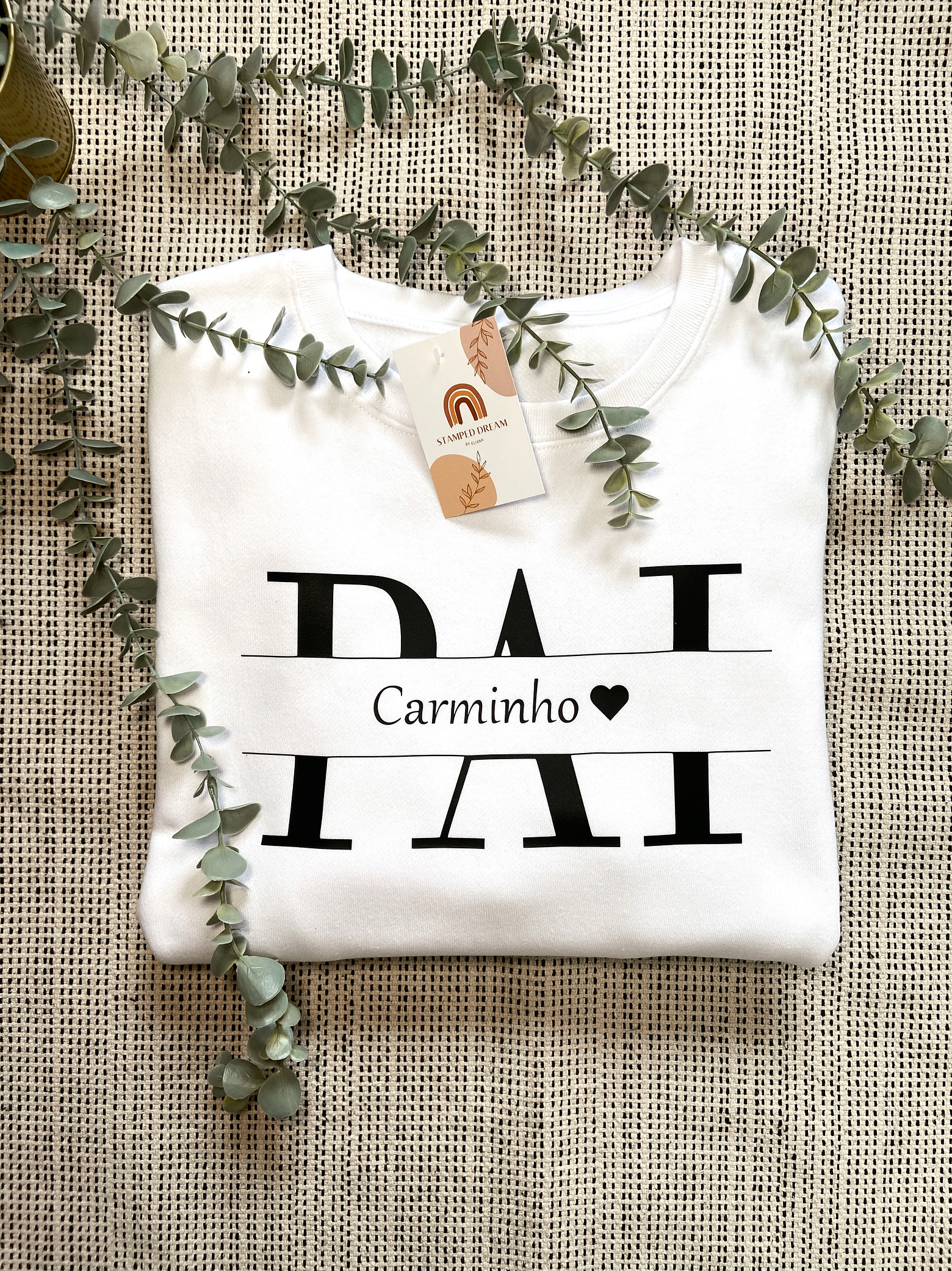 Sweat sem capuz Pai com nomes 3