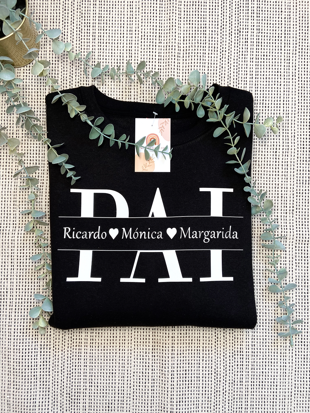 Sweat sem capuz Pai com nomes 1