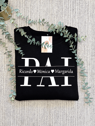 Sweat sem capuz Pai com nomes