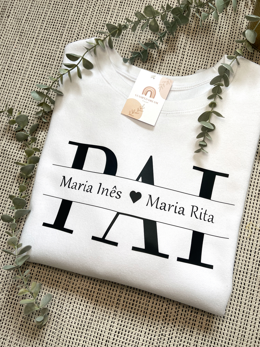 Sweat sem capuz Pai com nomes 5