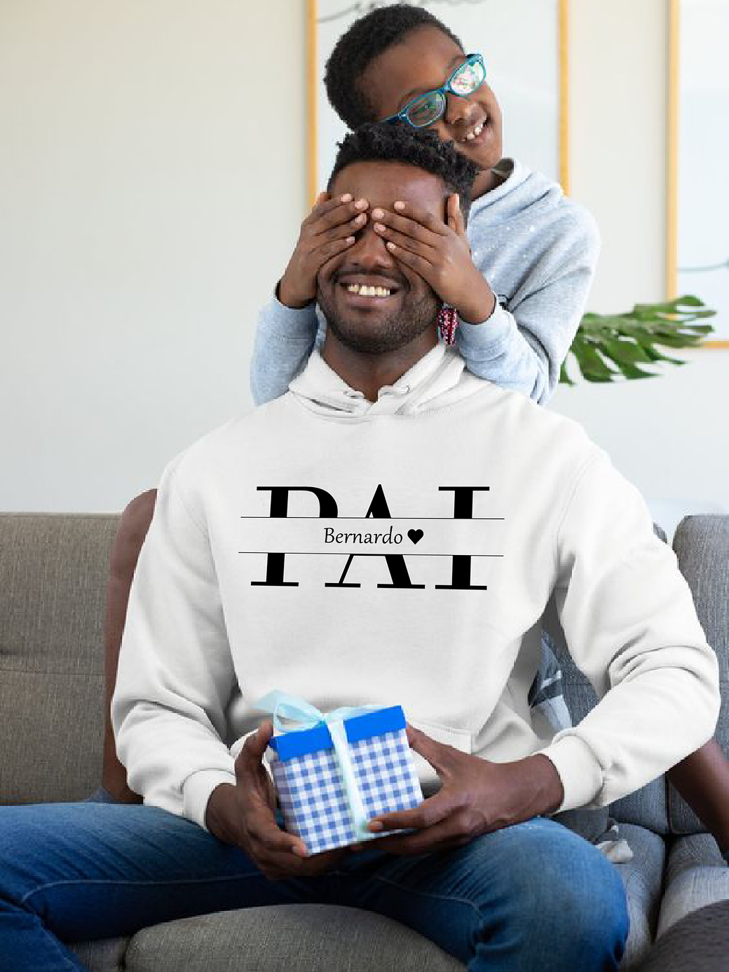 Sweat sem capuz Pai com nomes 6