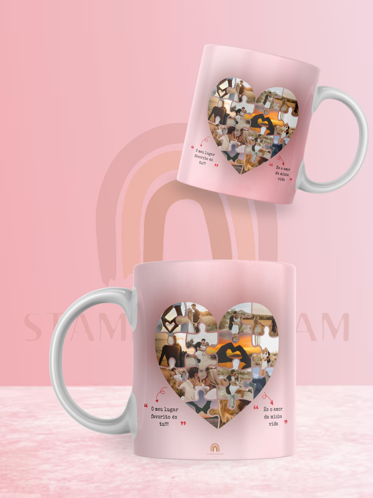 Caneca coração com fotos  1