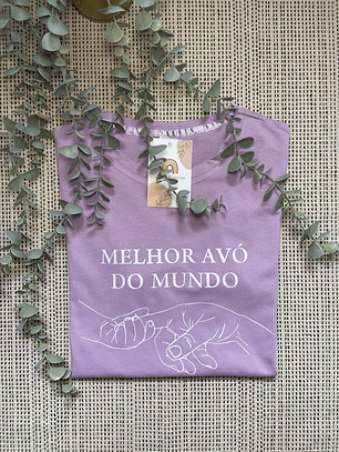 T-shirt Melhor Avó / Avô do mundo mãos