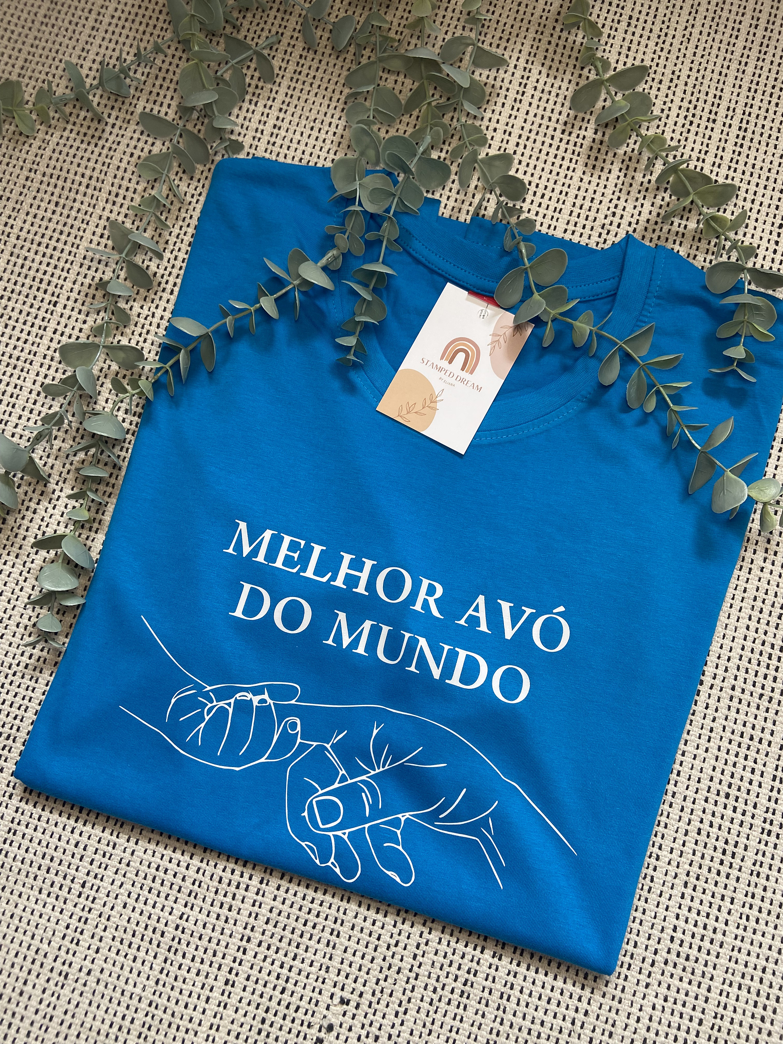T-shirt Melhor Avó / Avô do mundo mãos 2