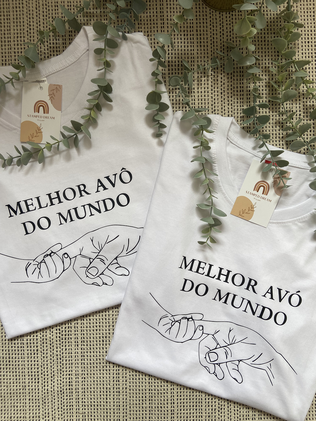 T-shirt Melhor Avó / Avô do mundo mãos 5