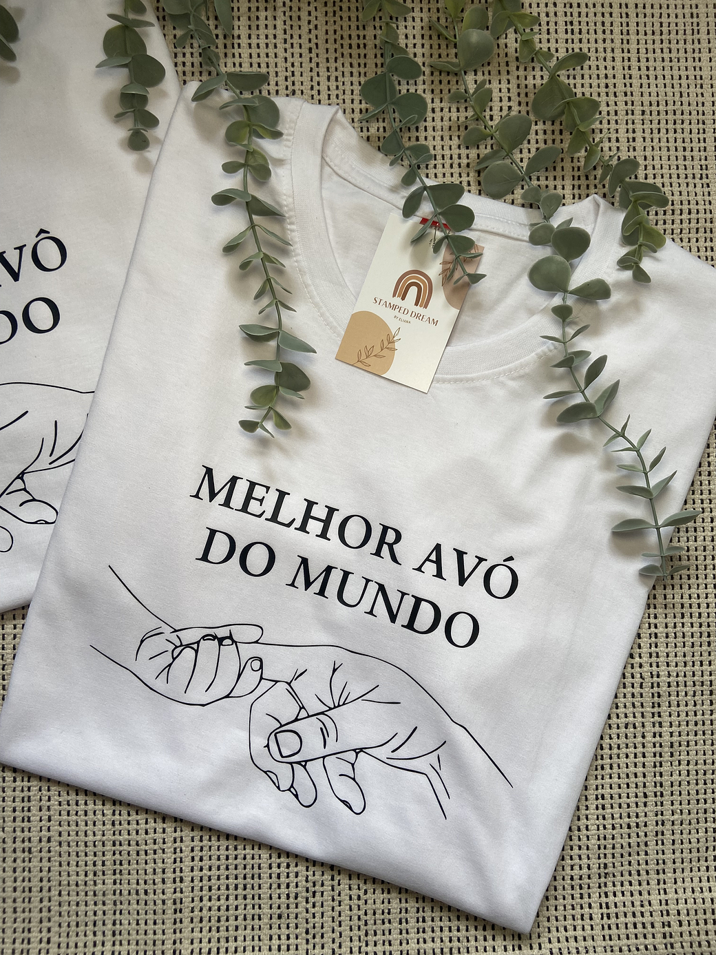 T-shirt Melhor Avó / Avô do mundo mãos 3