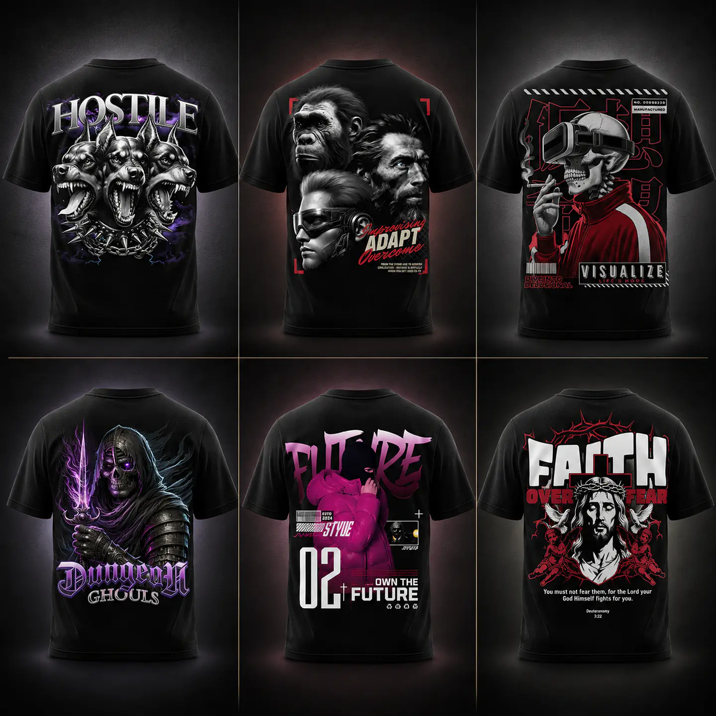 Pack Premium + 700 de Artes PNG para Camisetas Streetwear | DTF, Sublimação e Silk 3