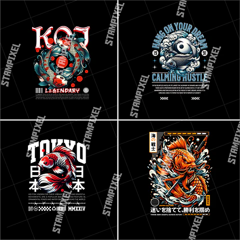 5 Artes de Capas em PNG para Camisetas | DTF, Sublimação e Silk. Download Imediato