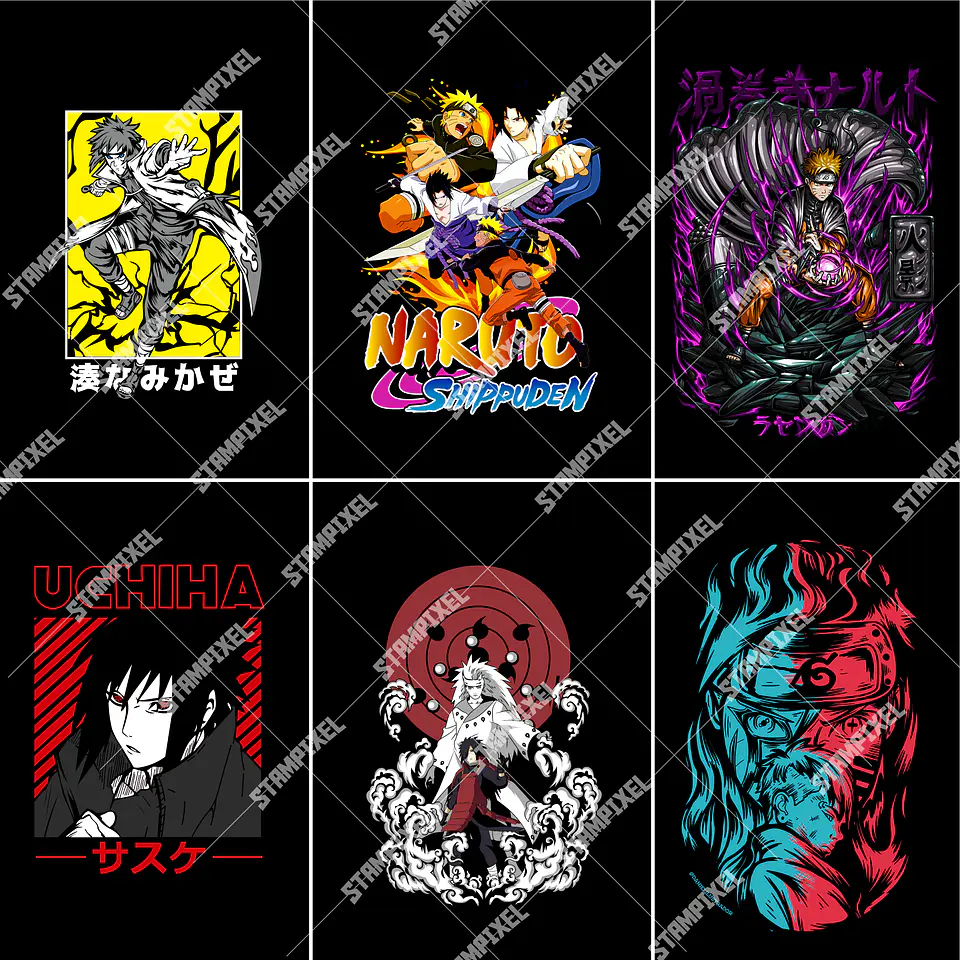 180 Artes Naruto PNG para Camisetas  | DTF, Sublimação e Silk 3