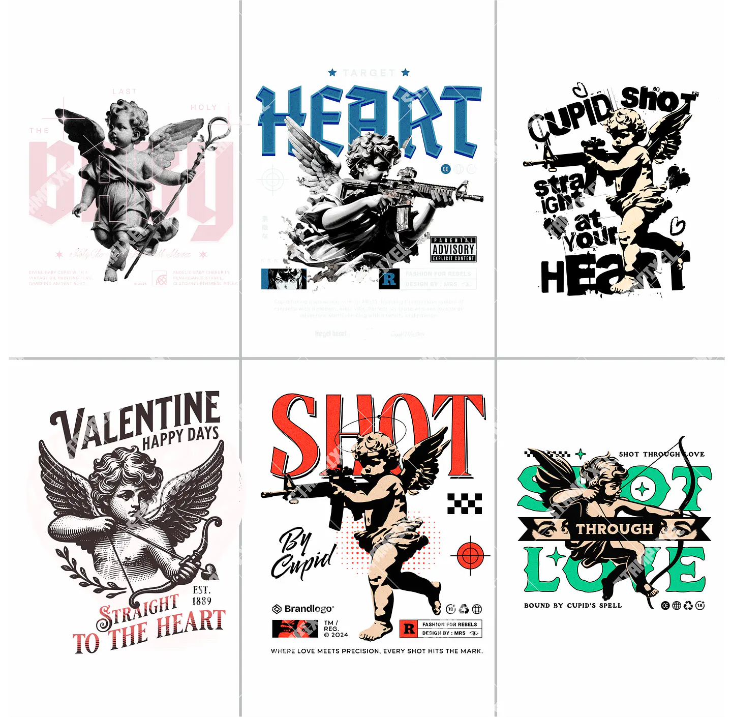 Pack Cupido + 100 Artes PNG para Camisetas Cupido | DTF, Sublimação e Silk  2