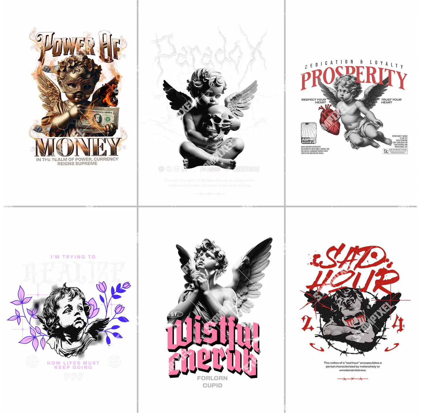 Pack Cupido + 100 Artes PNG para Camisetas Cupido | DTF, Sublimação e Silk  3