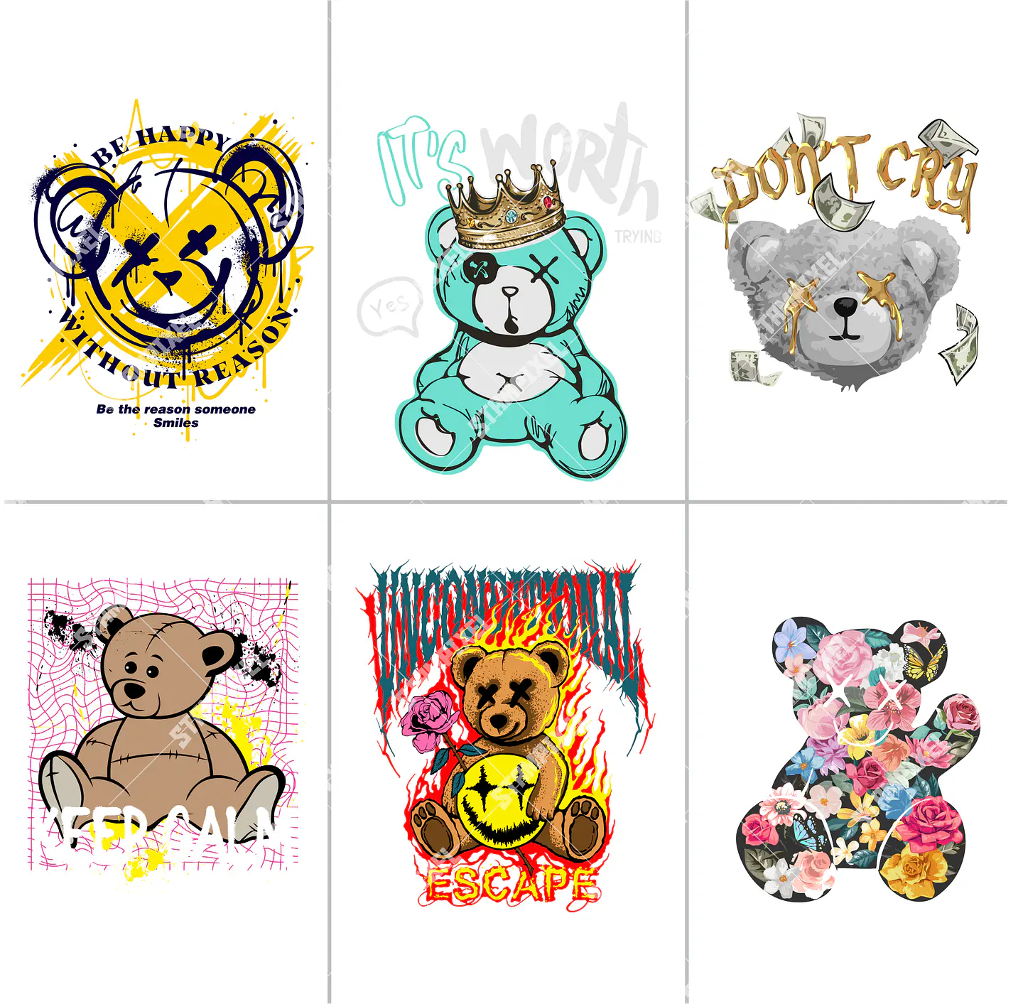 Pack Streetwear + 100 Artes PNG para Camisetas Sttrretwear | DTF, Sublimação e Silk  3