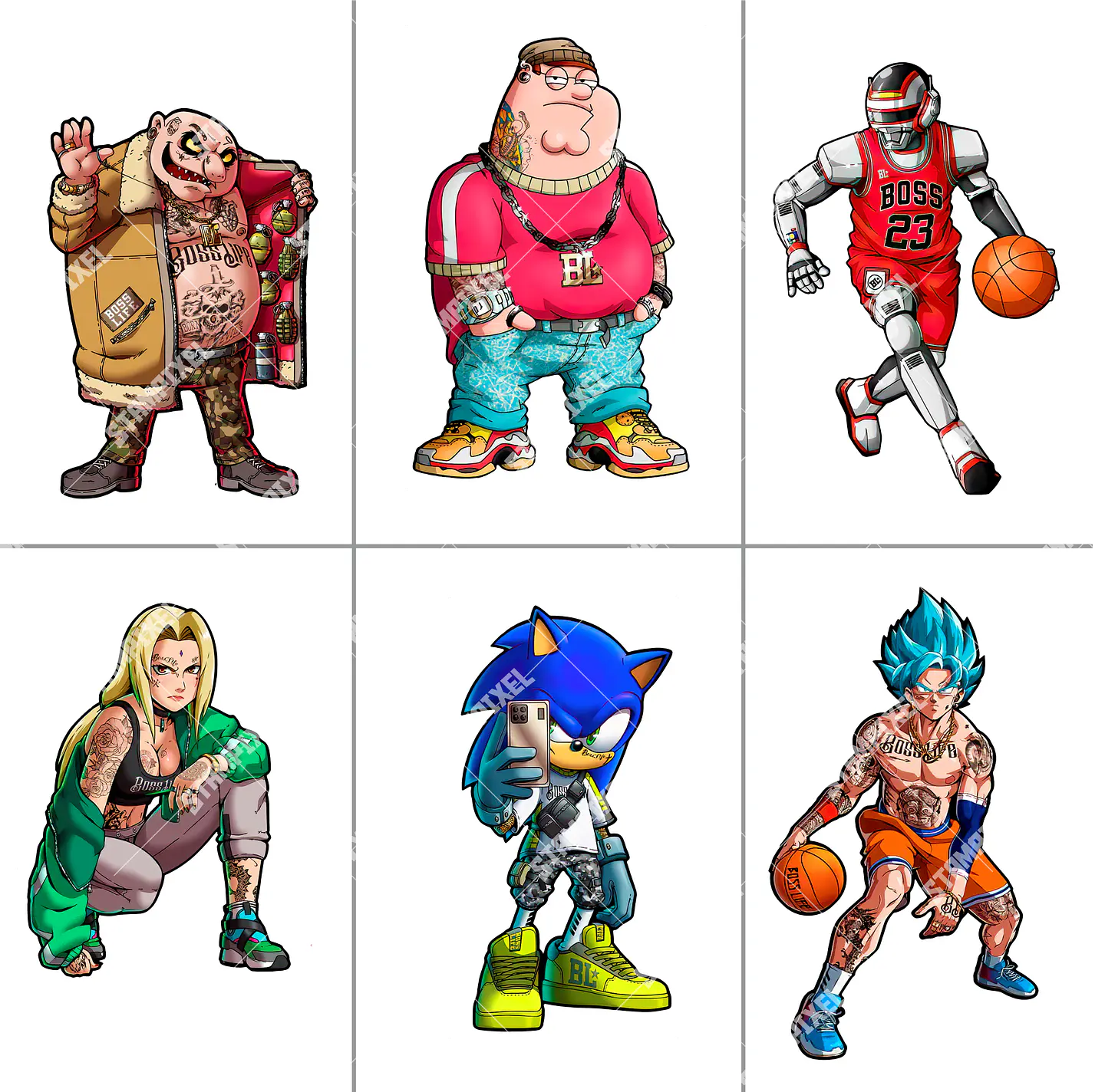 Pack Mega 1.000 Artes Selecionadas Animes para Camisetas | PNG 4