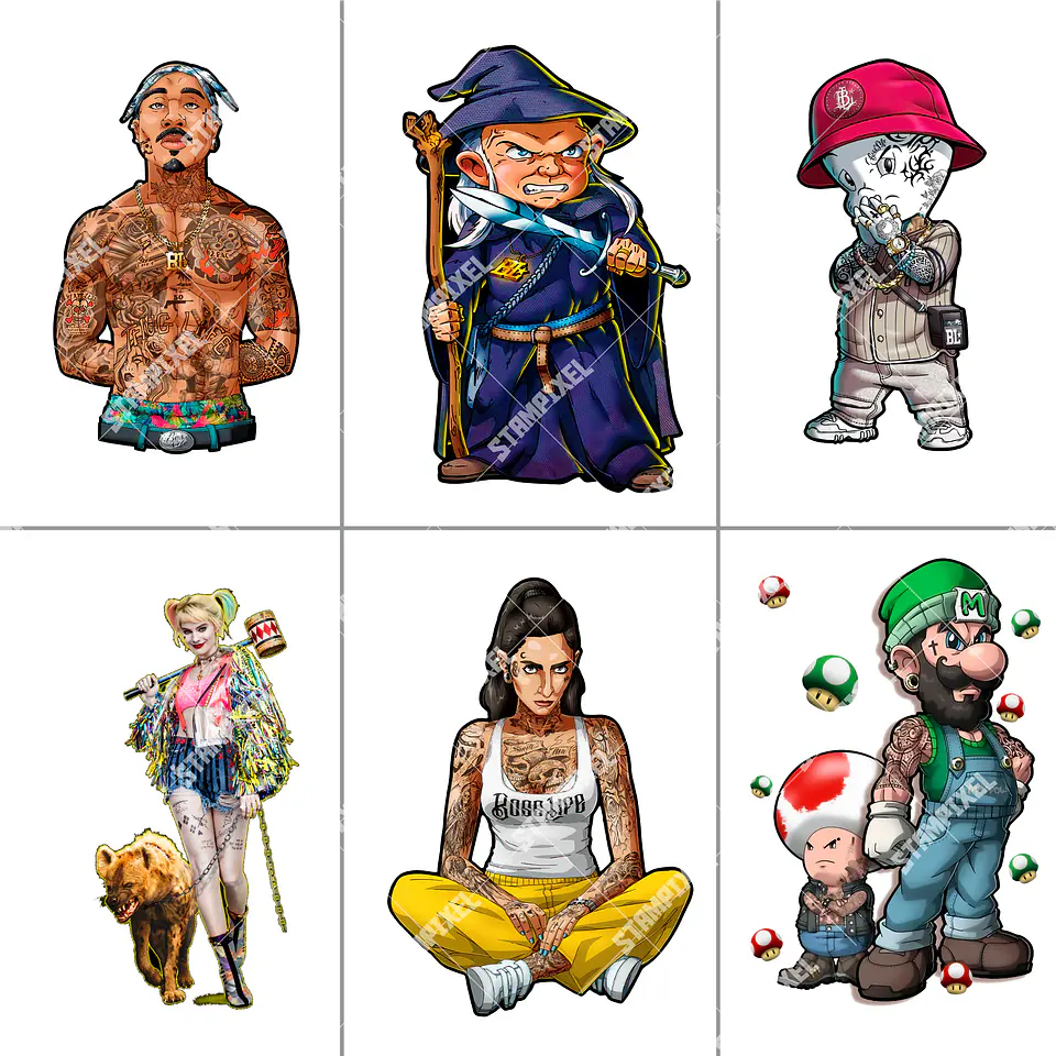 Pack Mega 1.000 Artes Selecionadas Animes para Camisetas | PNG 7