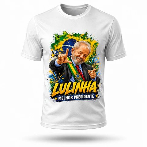 Arte para Camisa Lulinha melhor presidente PNG