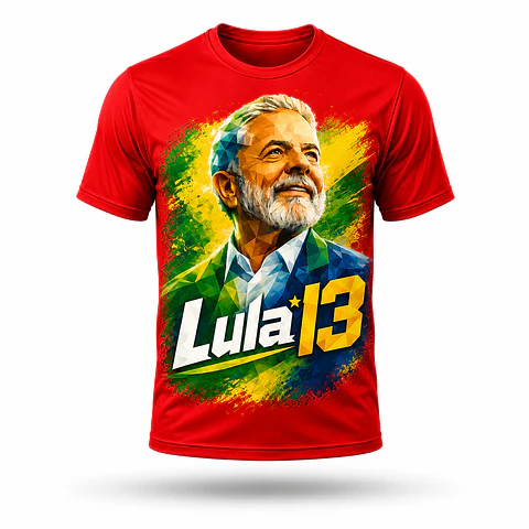 Arte para Camisa Lula 13 PNG