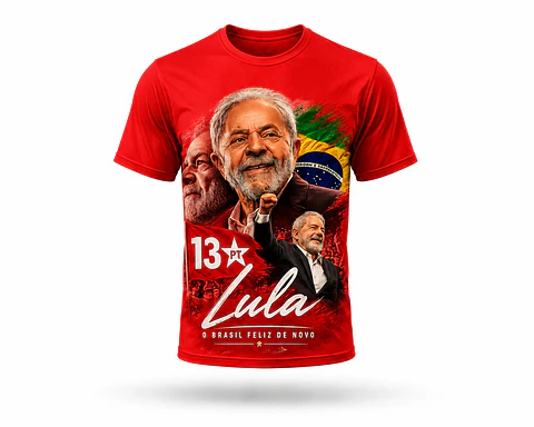 Arte para Camisa Lula O Brasil Feliz de Novo PNG