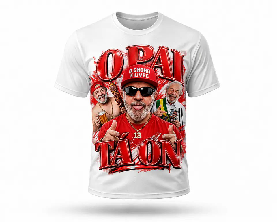 Arte para Camisa Lula O Pai Ta ON O Choro É Livre PNG  1