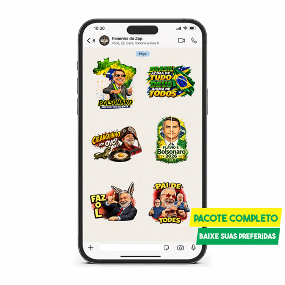 PACOTE DE FIGURINHAS POLÍTICAS PARA WHATSAPP +DE 30 FIGURINHAS COM HUMOR! 3