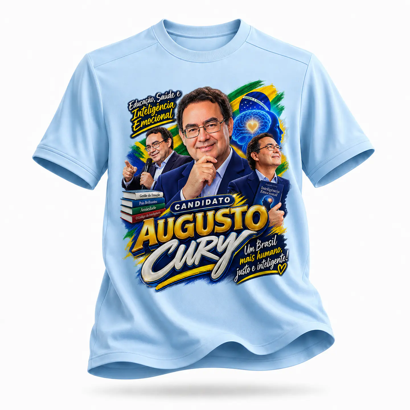 10 Artes Exclusivas para Camisa – Augusto Cury | PNG Alta Resolução 3