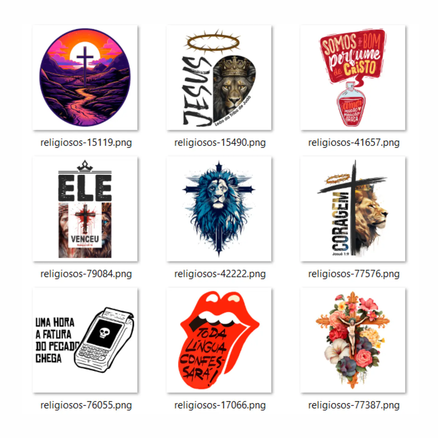 Pack Cristão + 100 de Artes PNG para Camisetas Cristã | DTF, Sublimação e Silk  2