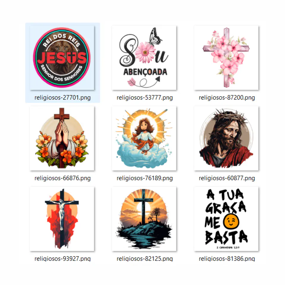 Pack Cristão + 100 de Artes PNG para Camisetas Cristã | DTF, Sublimação e Silk  3