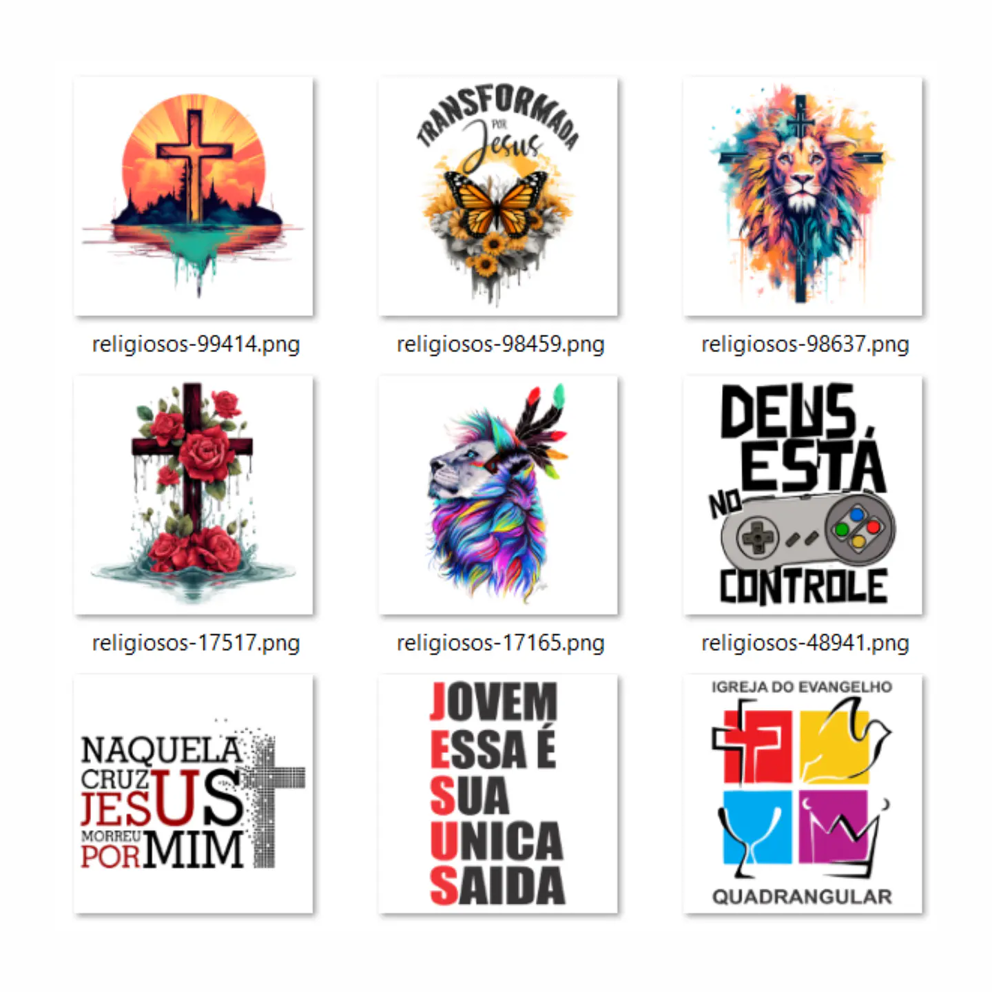 Pack Cristão + 100 de Artes PNG para Camisetas Cristã | DTF, Sublimação e Silk  6