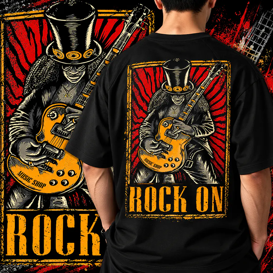 Pack Rock + De 100 Artes PNG para Camisetas Rock | DTF, Sublimação e Silk   9