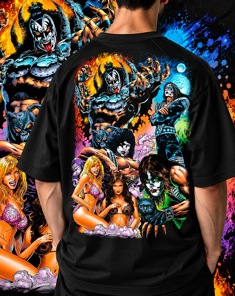 Arte PNG para Camisa - Rock Estilo Halftone