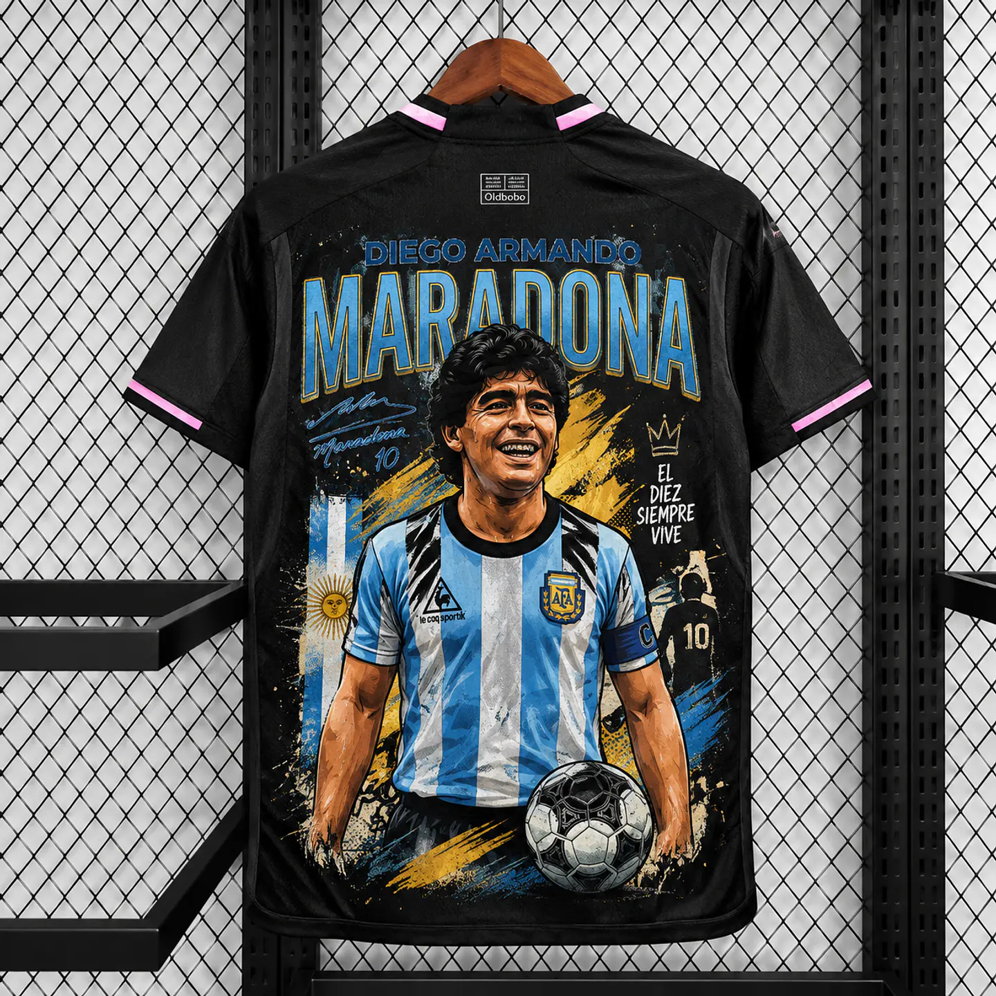 Arte PNG para Camisa – Mararona e a Bola Na Frente 1