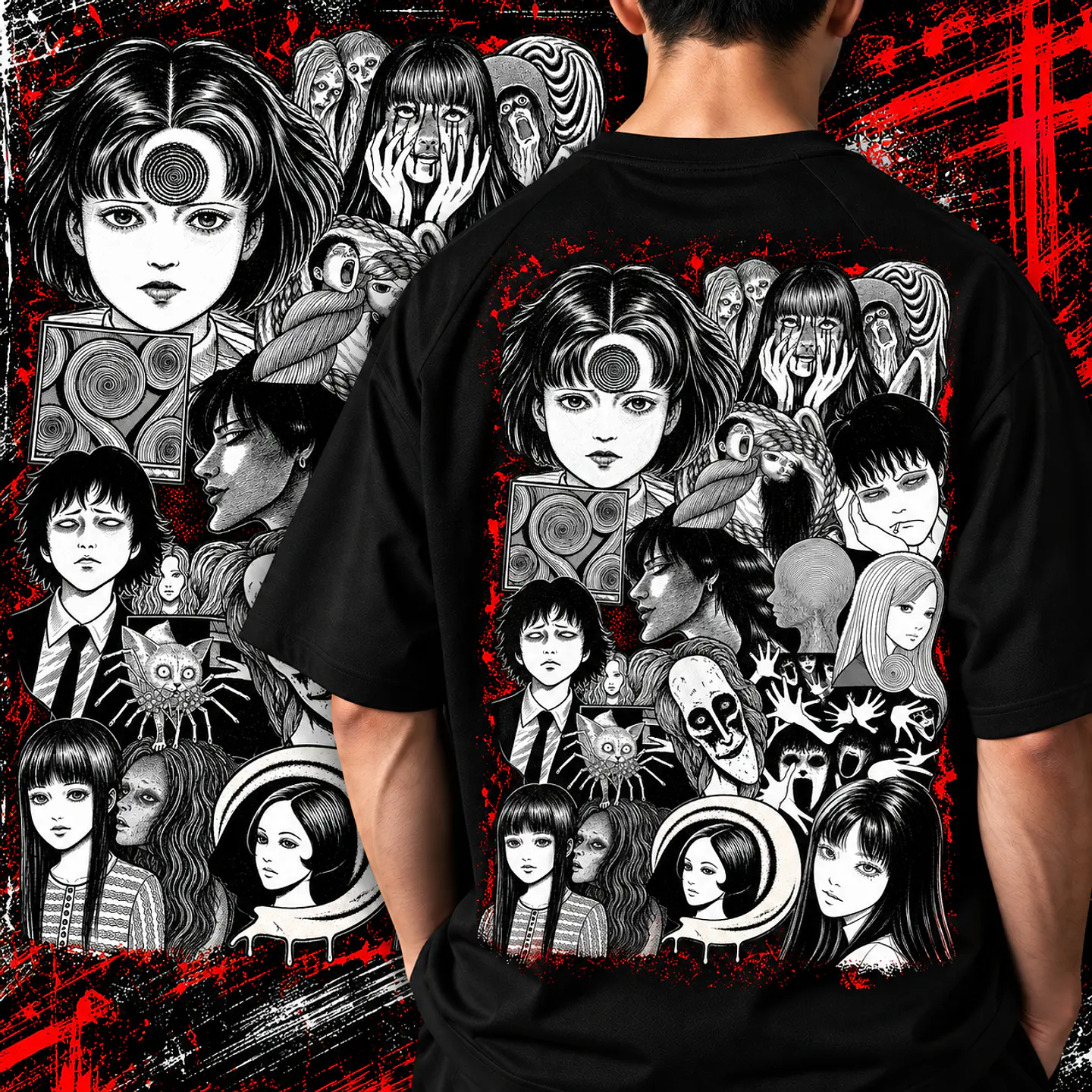 Pack Junjii Ito 10 Artes PNG para Camisetas | DTF, Sublimação e Silk   7