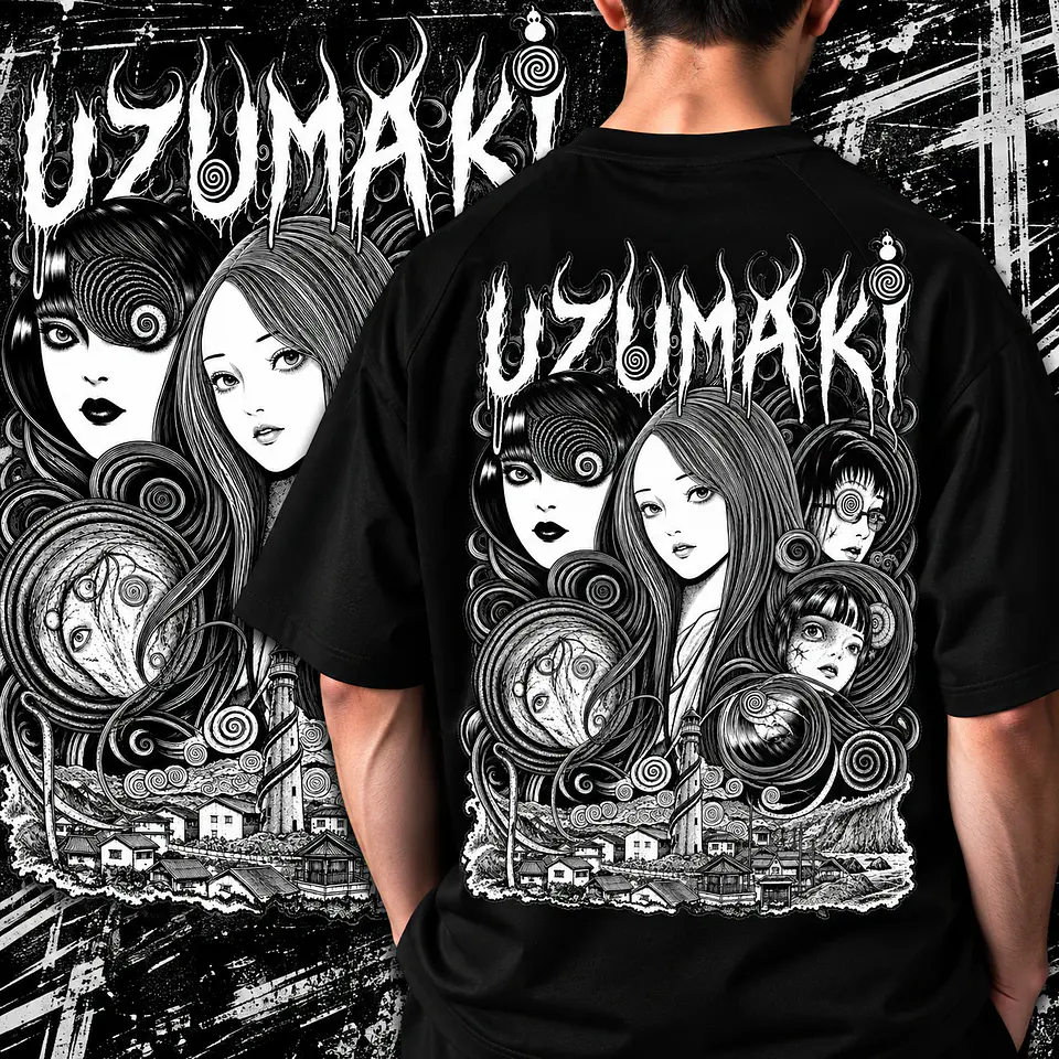 Pack Junjii Ito 10 Artes PNG para Camisetas | DTF, Sublimação e Silk   9