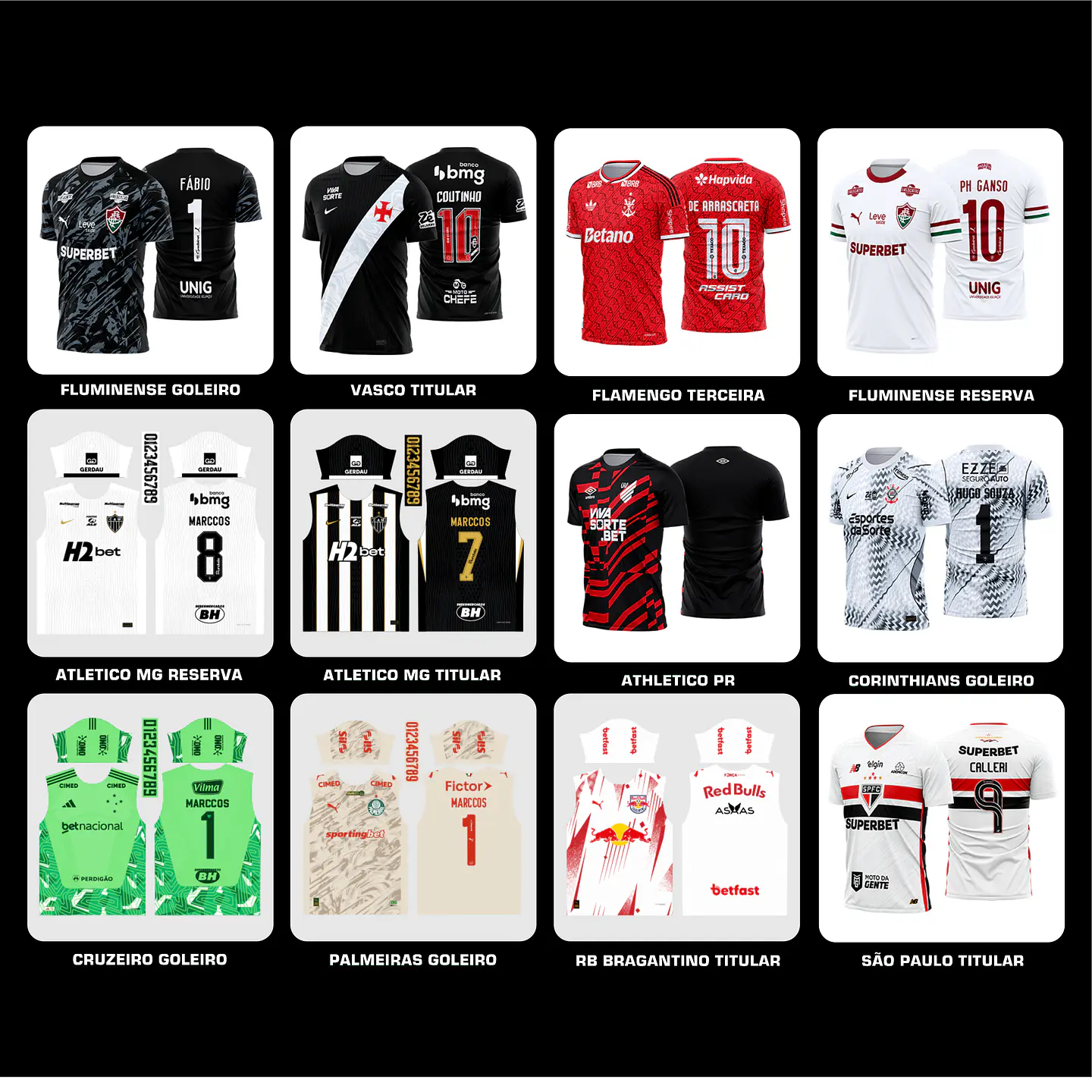 PACK FUTEBOL BRASILEIRÃO 26/27 40 ARTES + ATUALIZAÇÕES 3