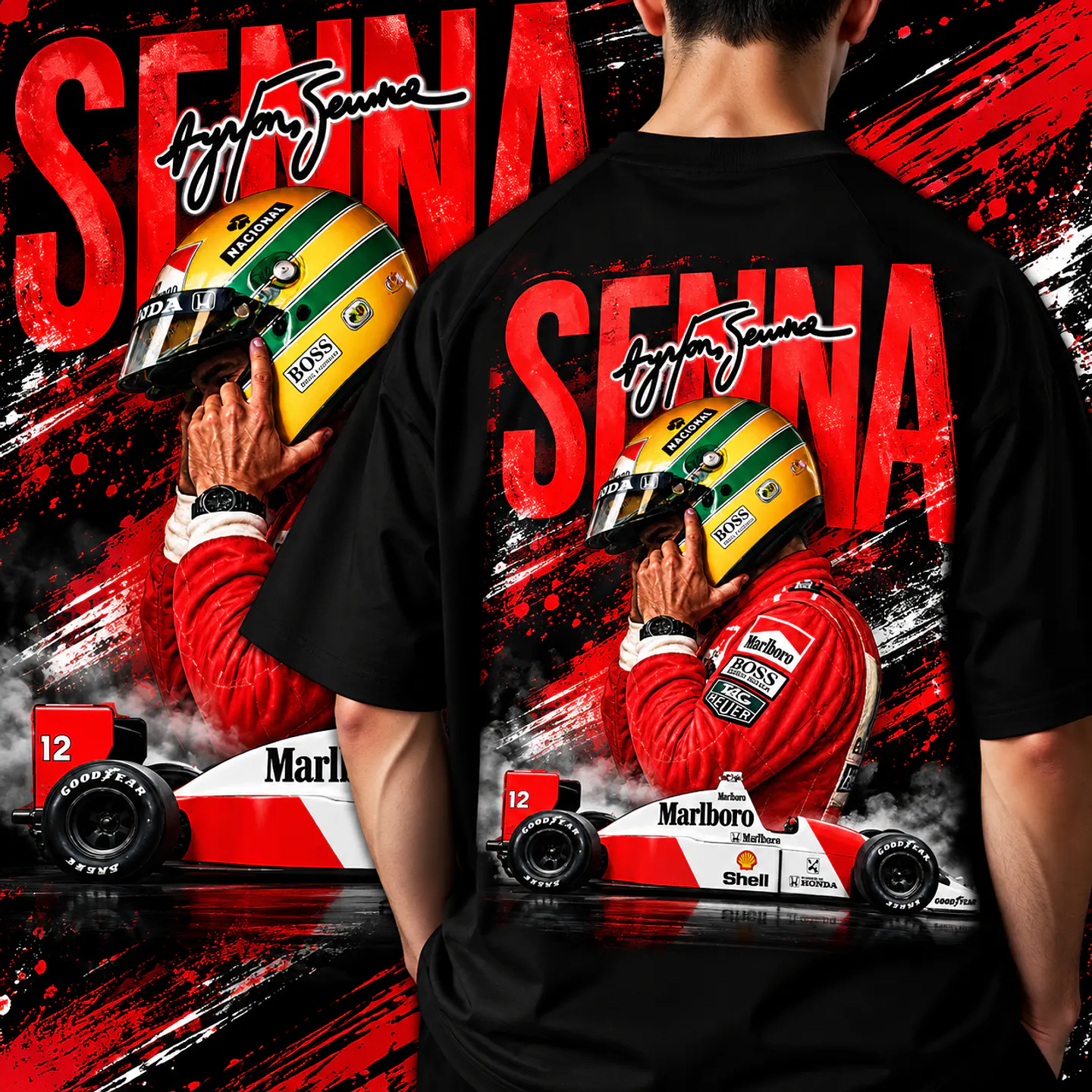 20 Artes Camisa Ayrton Senna PNG para Personalização | DTF, Sublimação 2