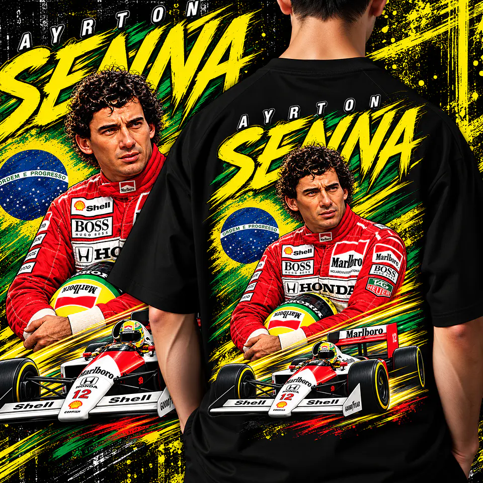 20 Artes Camisa Ayrton Senna PNG para Personalização | DTF, Sublimação 3