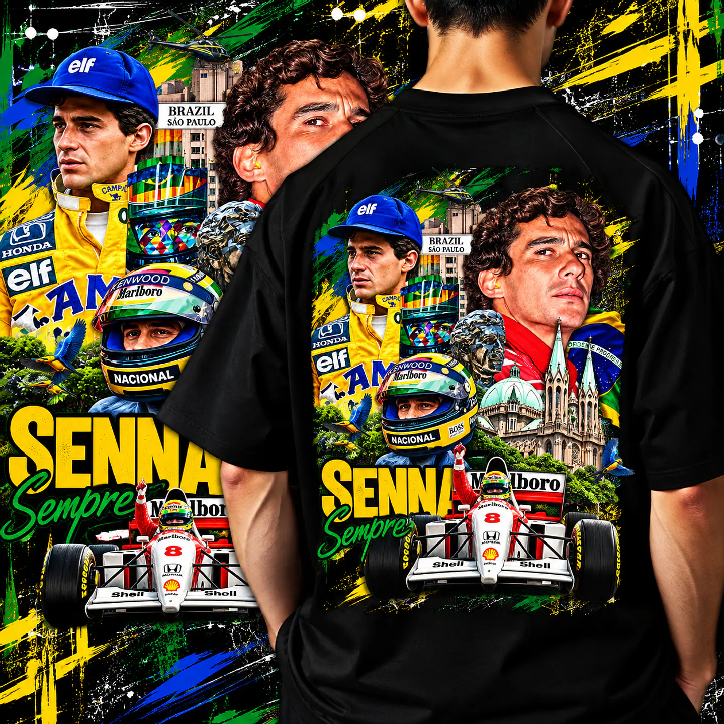 20 Artes Camisa Ayrton Senna PNG para Personalização | DTF, Sublimação 4