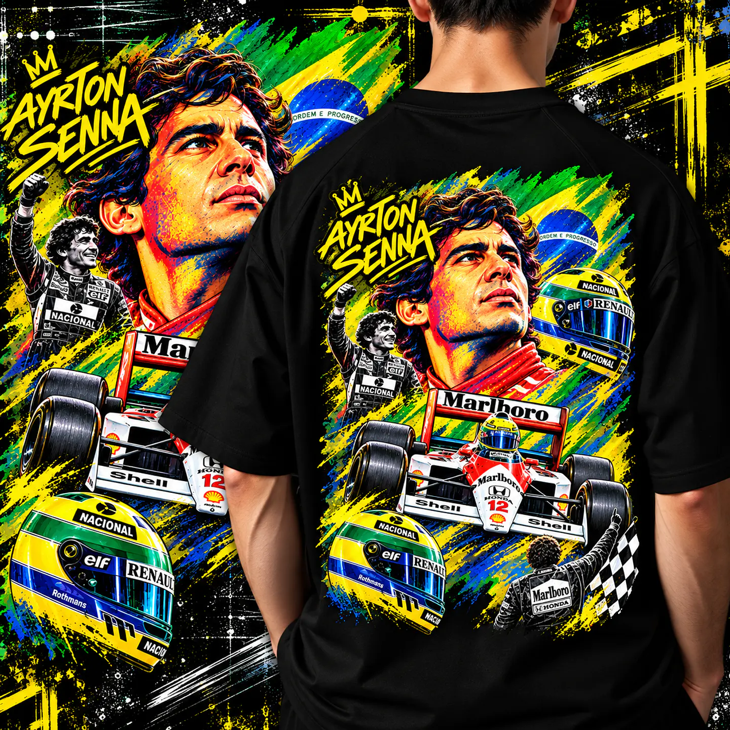 20 Artes Camisa Ayrton Senna PNG para Personalização | DTF, Sublimação 5