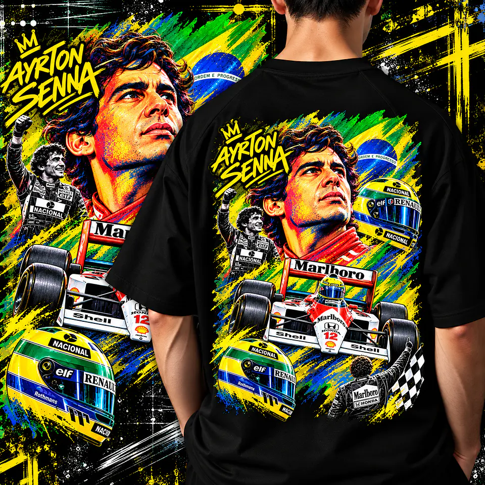20 Artes Camisa Ayrton Senna PNG para Personalização | DTF, Sublimação 5