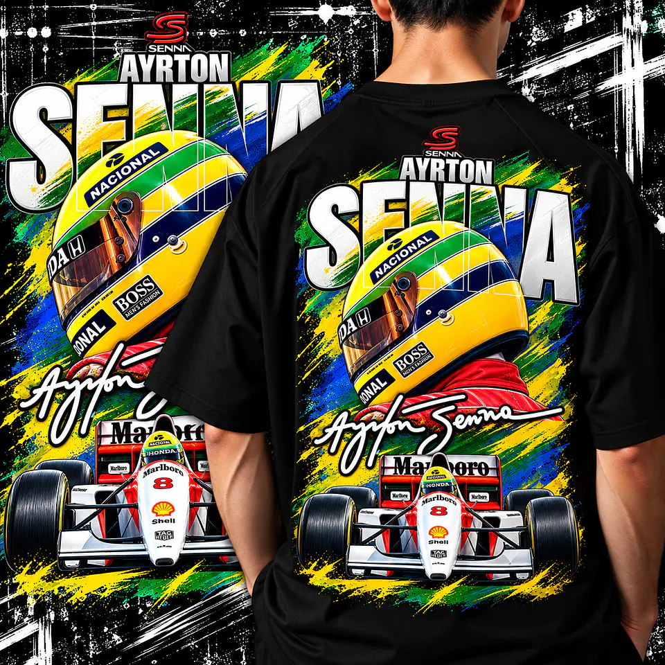 20 Artes Camisa Ayrton Senna PNG para Personalização | DTF, Sublimação 6