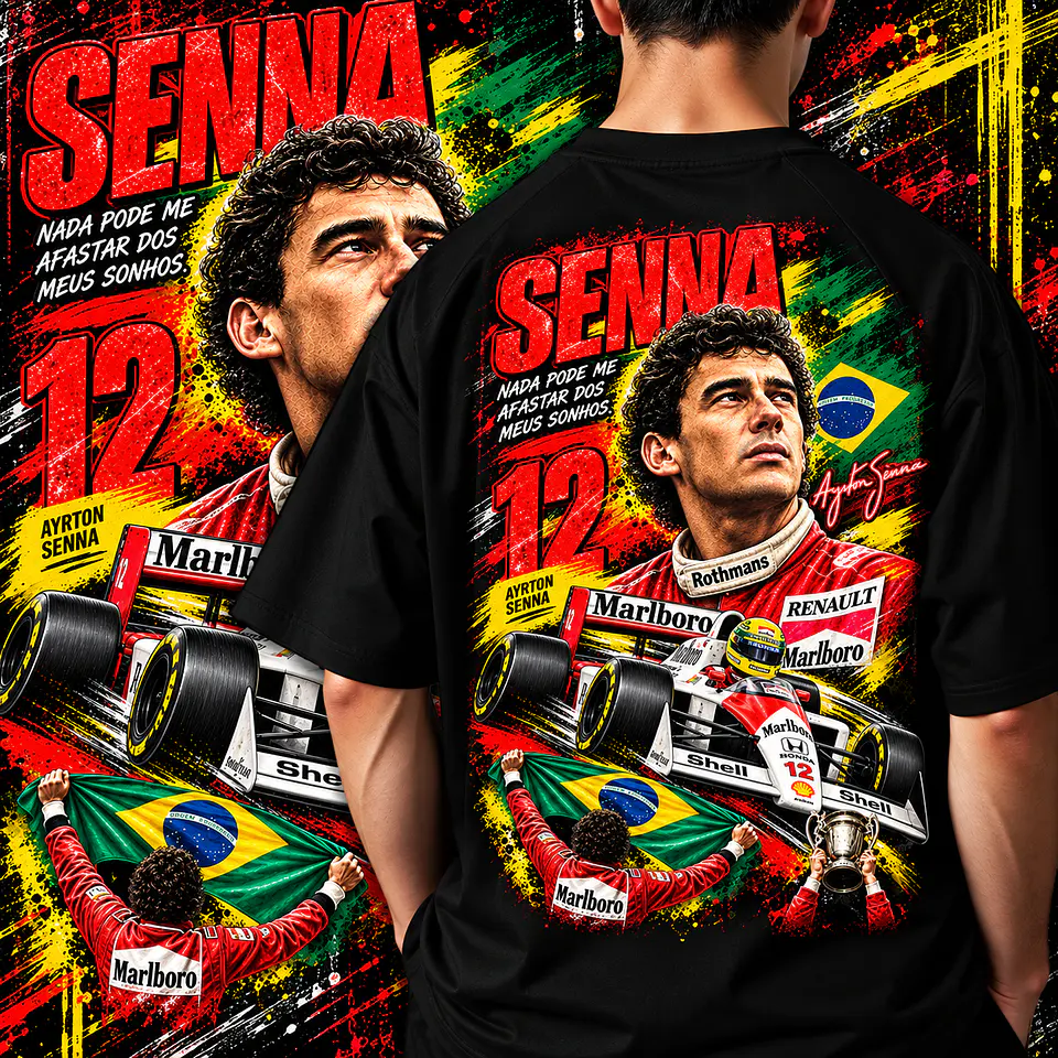 20 Artes Camisa Ayrton Senna PNG para Personalização | DTF, Sublimação 7