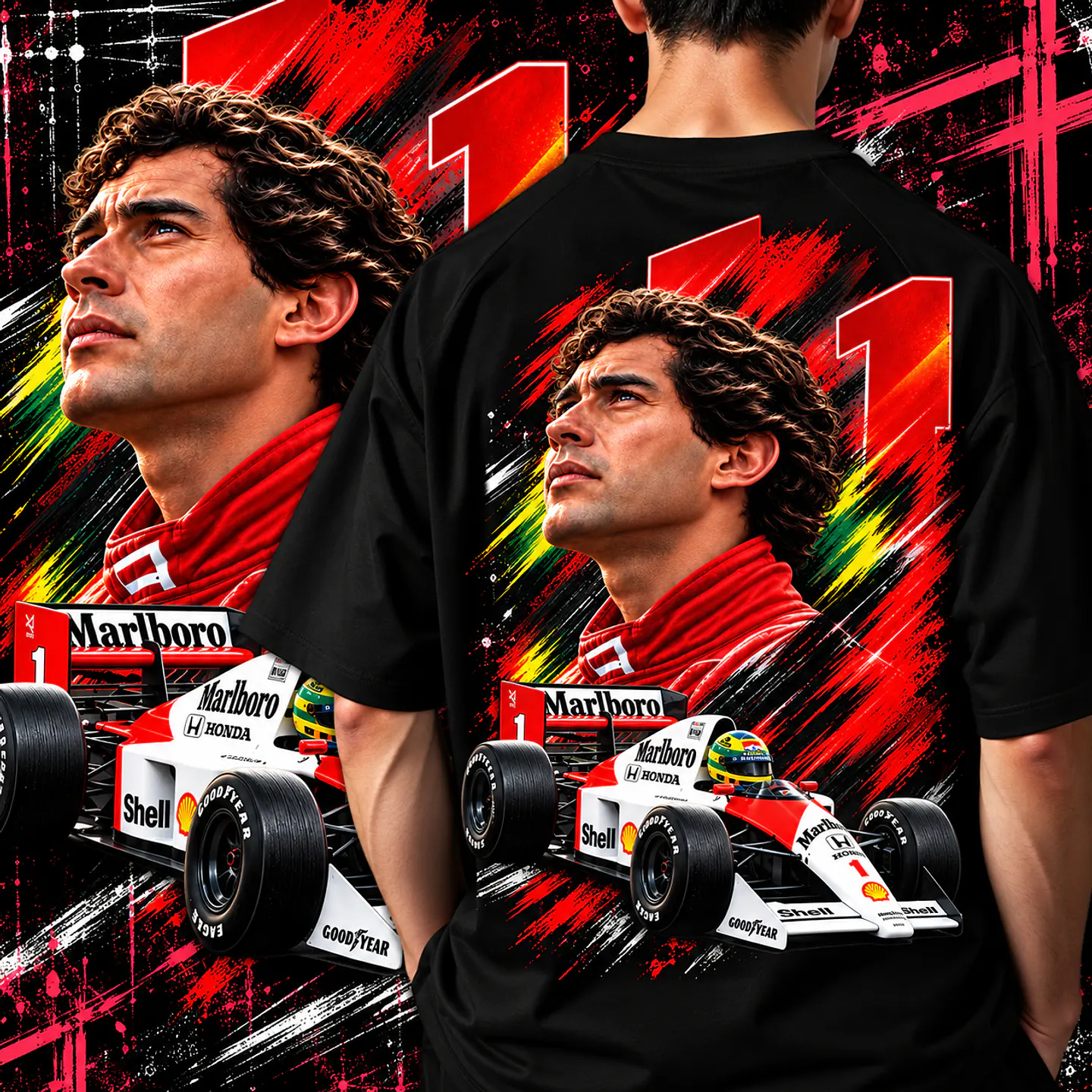 20 Artes Camisa Ayrton Senna PNG para Personalização | DTF, Sublimação 8